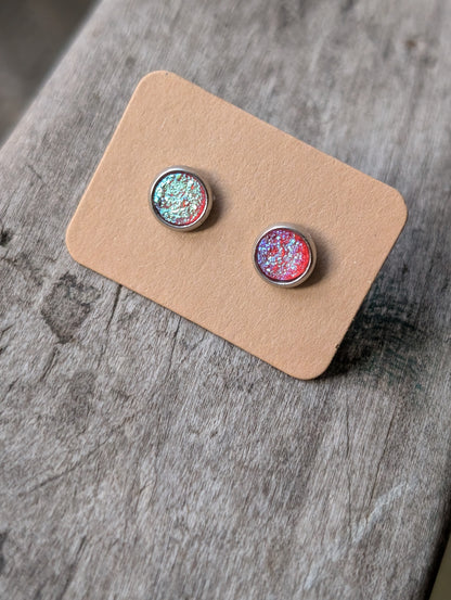 Coral Pink Studs
