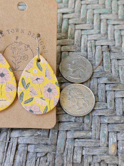 Yellow Floral Teardrops