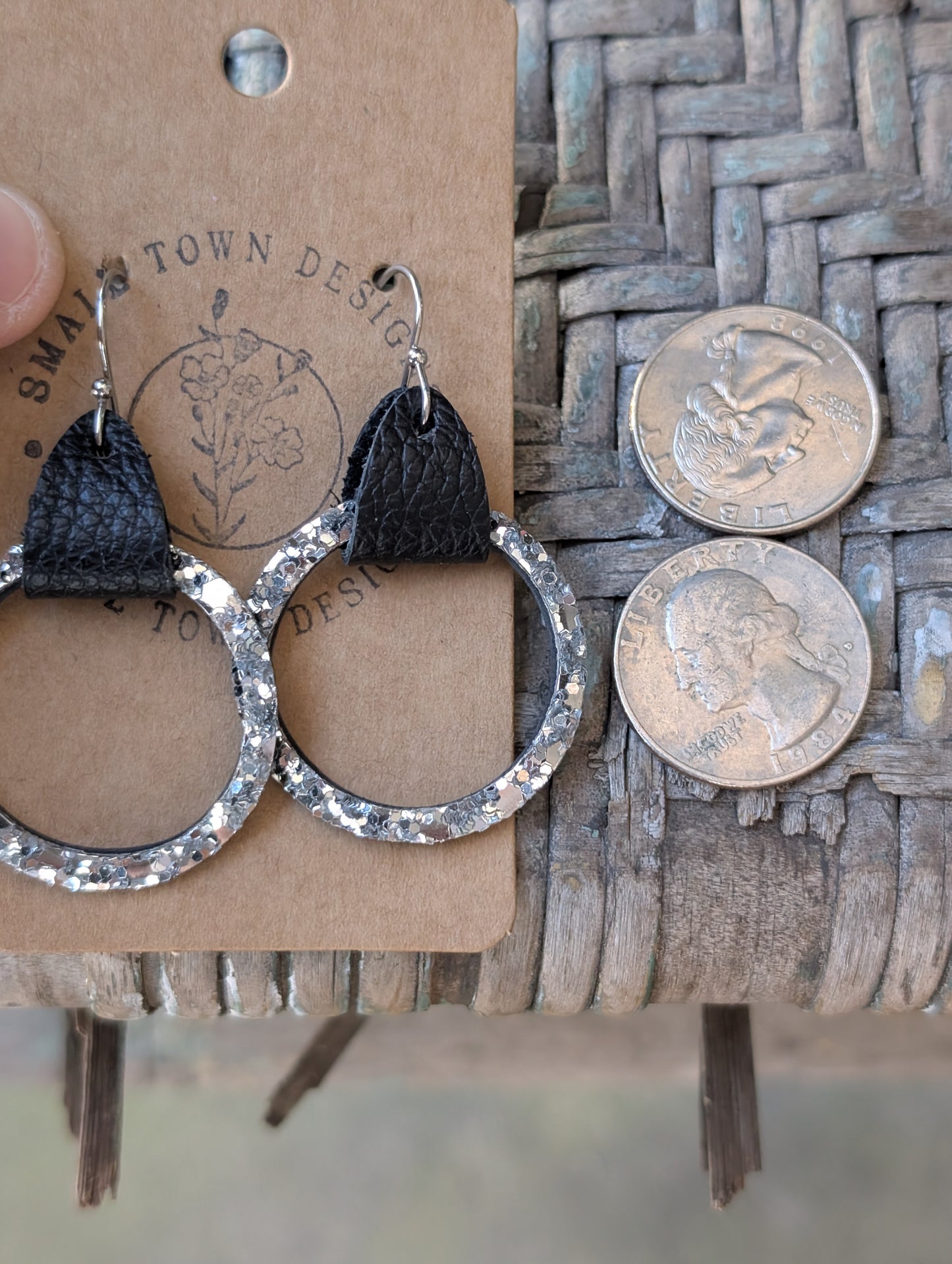 Silver Glitter Loops