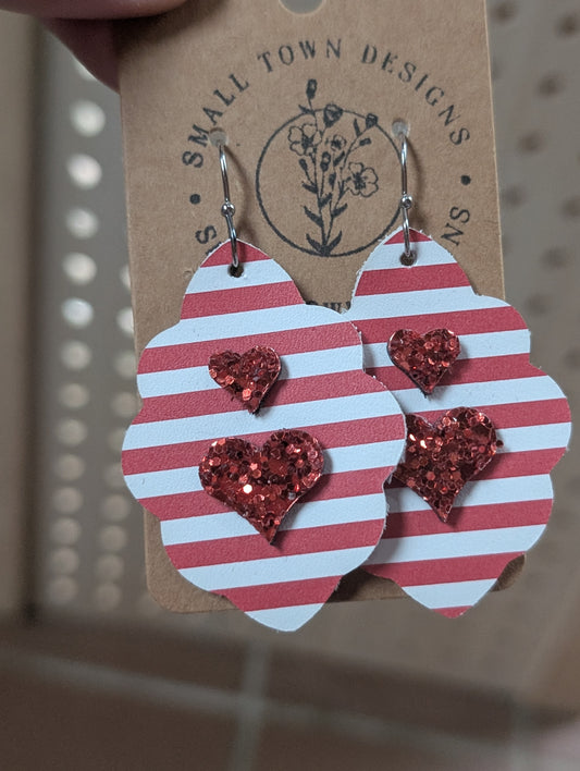 Striped Scallop Earrings