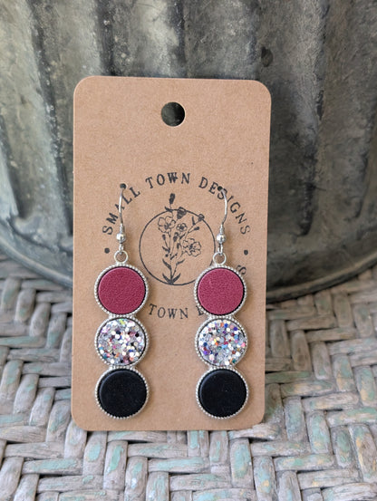 Magenta, Multi Silver, Black Trios