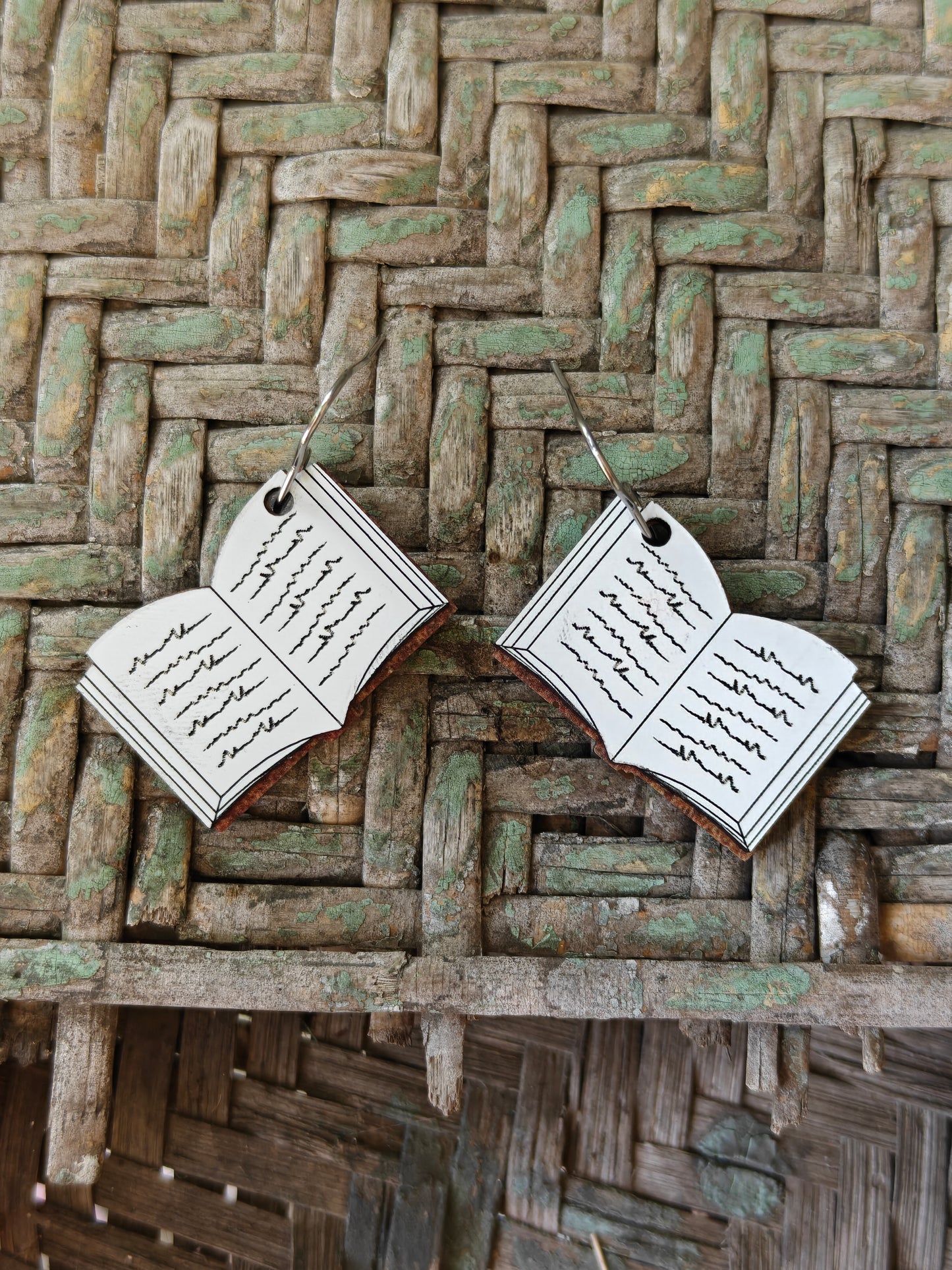 Vintage Leather Book Dangles