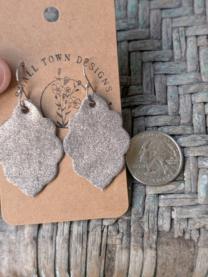 Metallic Taupe Solid Scallops
