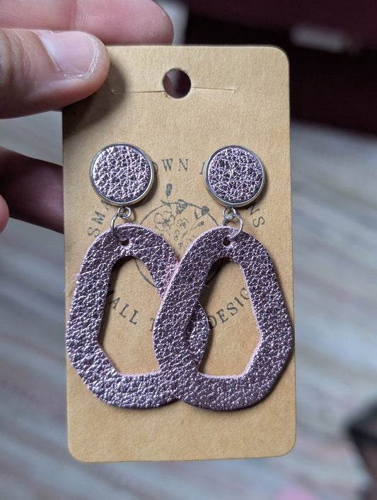Metallic pink Dangles