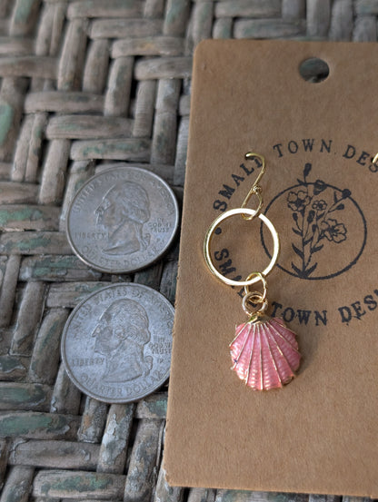 Pink Shell Dangles