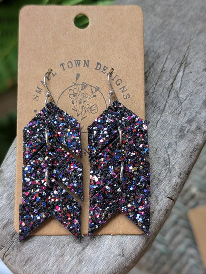 Midnight Glitter Chevrons