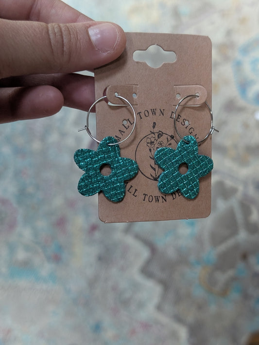 Teal Flowers