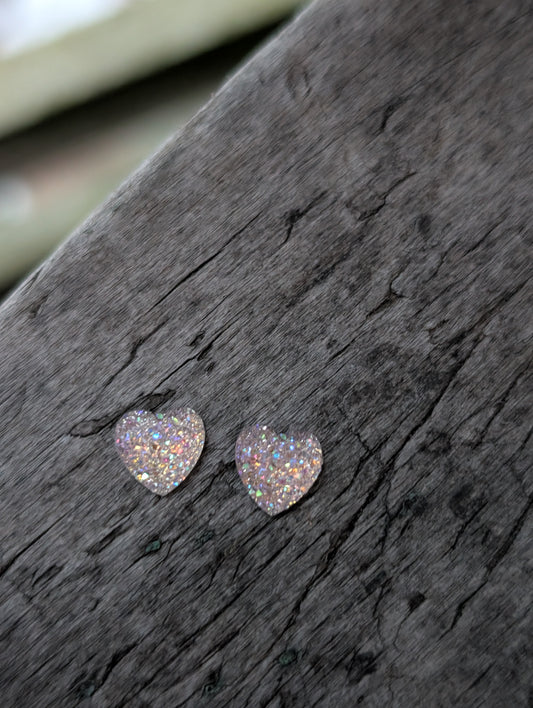 Mini Light Pink Heart Studs