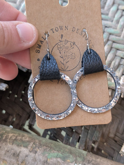 Silver Glitter Loops