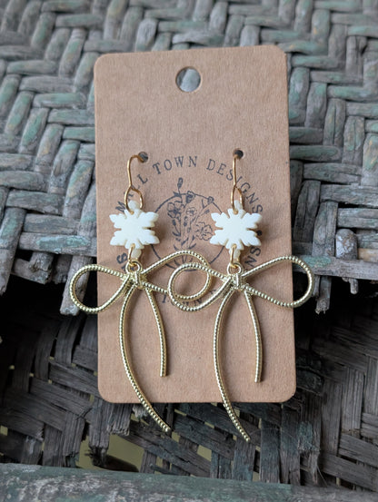 Gold Snowflake Bows