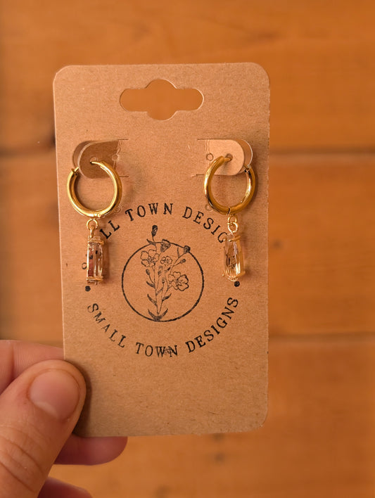 Clear Rhinestone Huggies