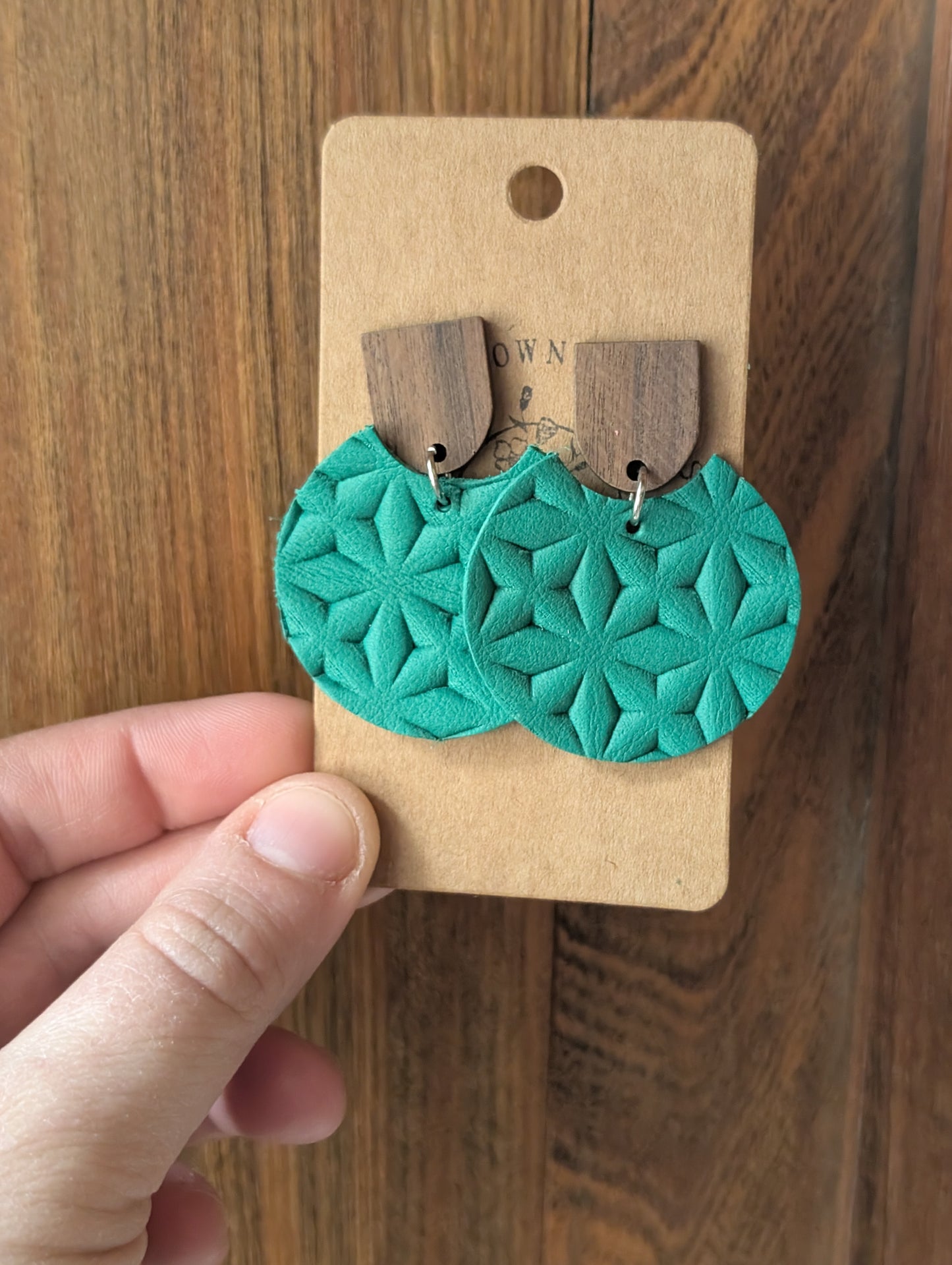 Embossed Green Drops