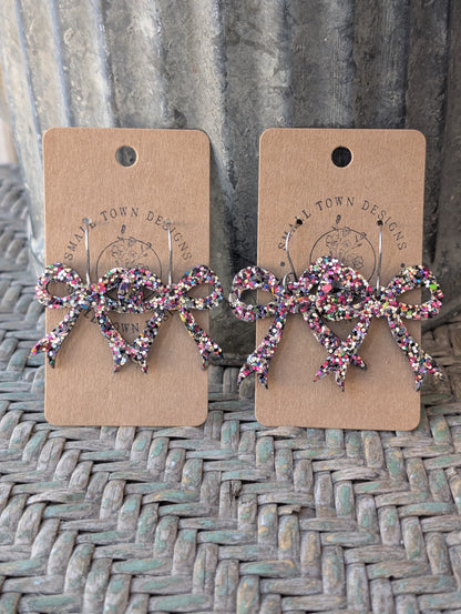Multip Pink Glitter Bows