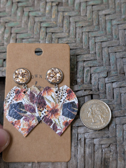 Fall Boho Floral Dangles