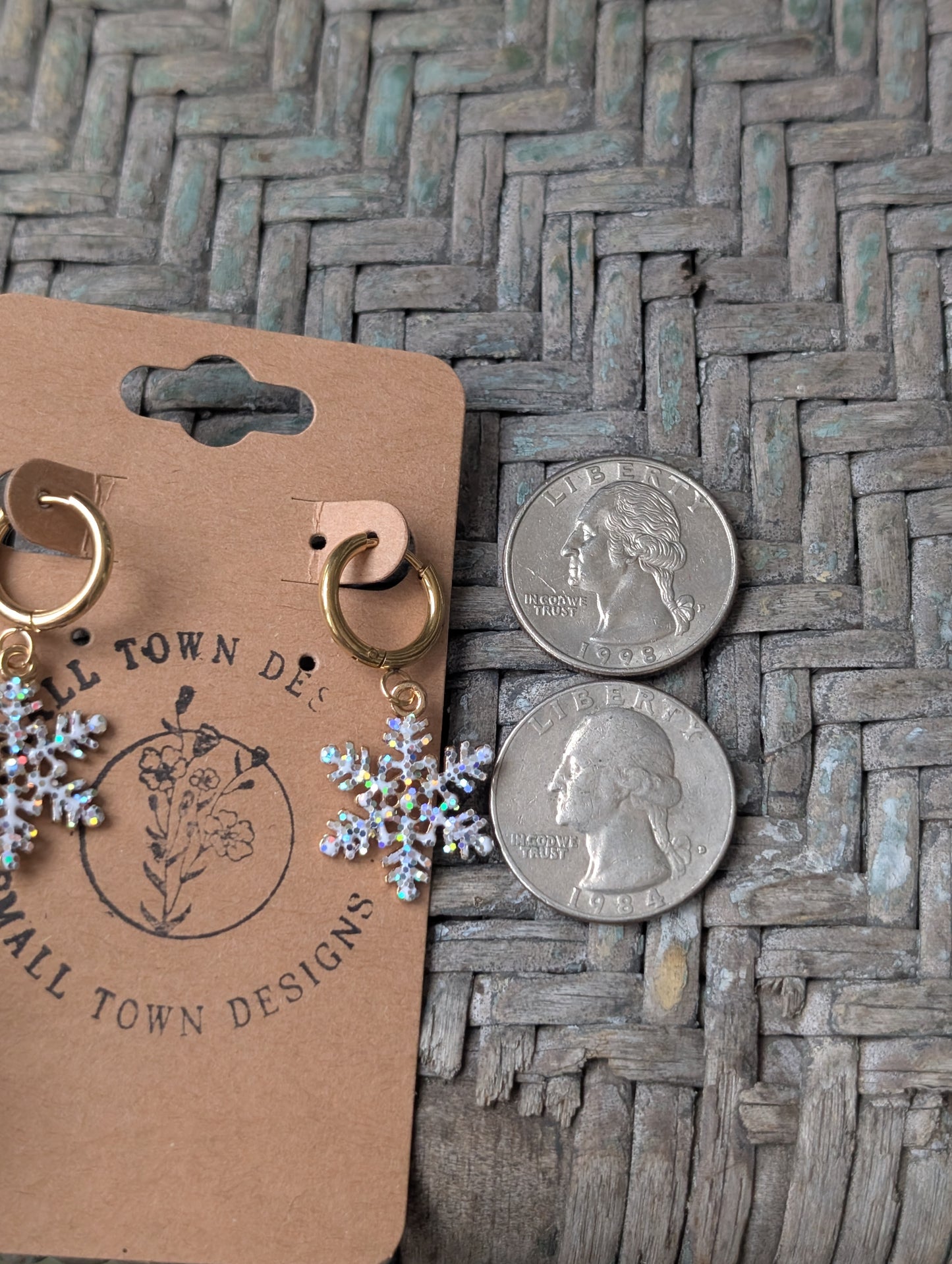 Glitter Snowflake Huggies