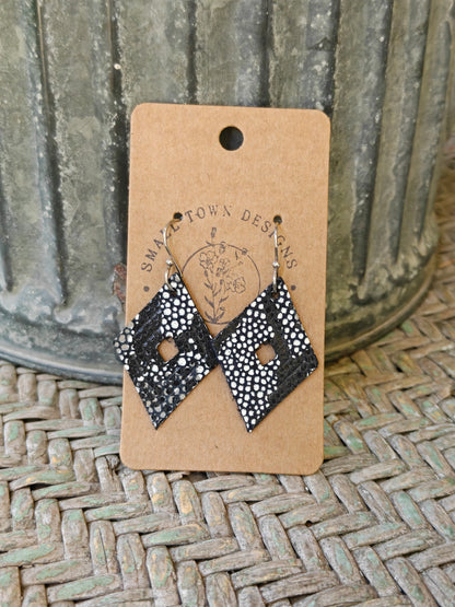 Black Printed Diamonds