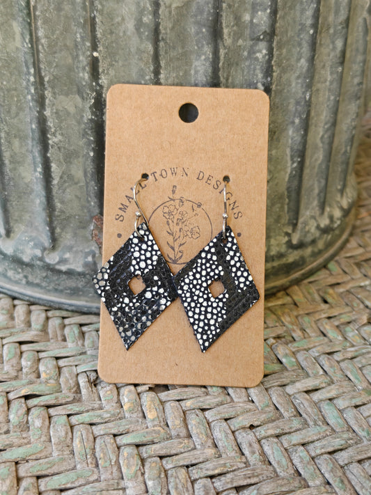 Black Printed Diamonds