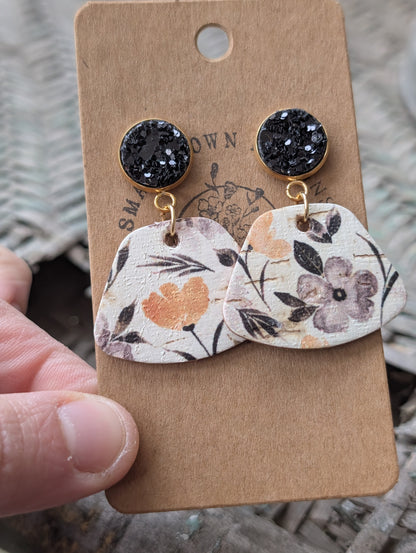 Yellow & Black Floral Drops