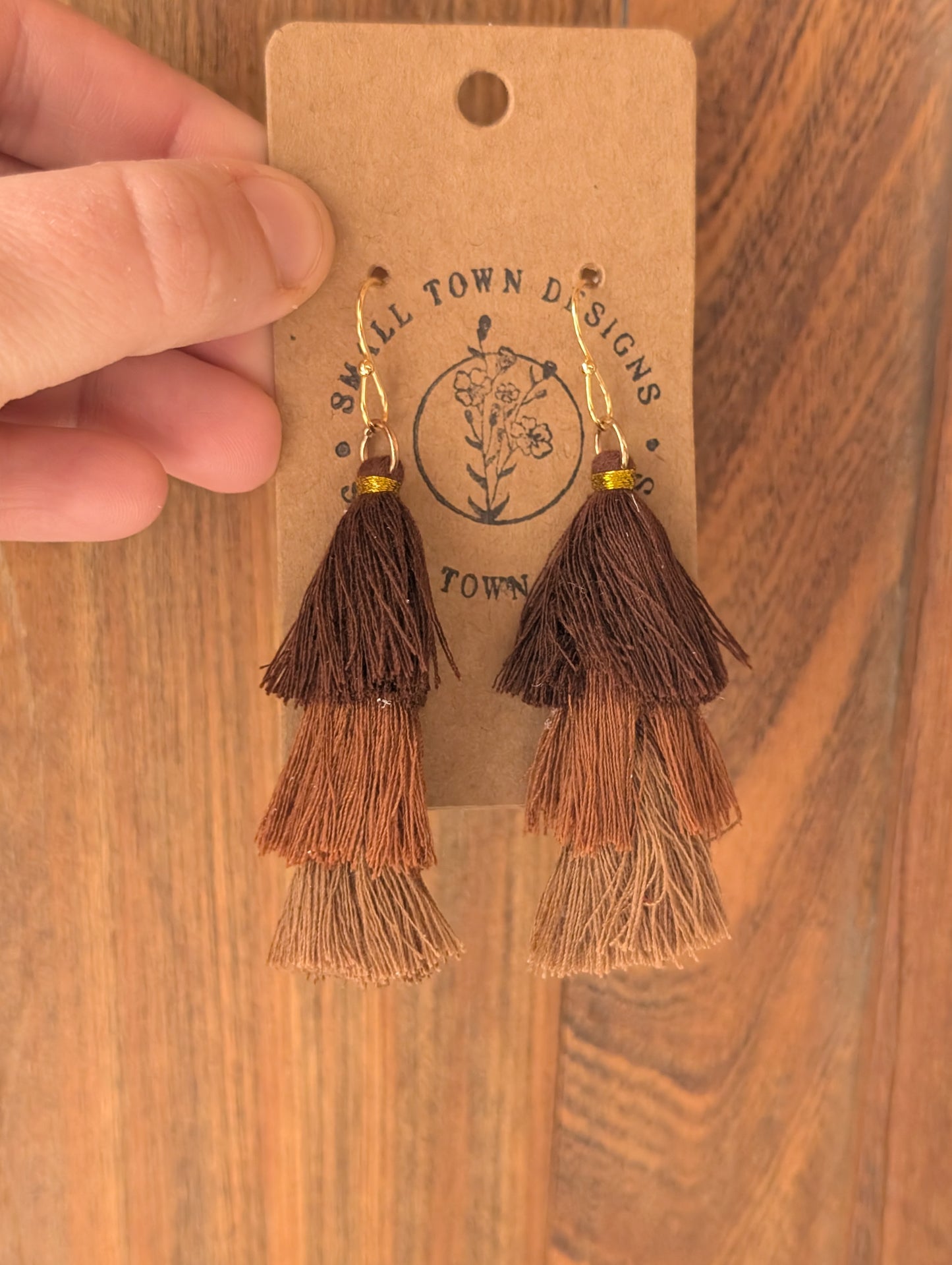 Brown tassels