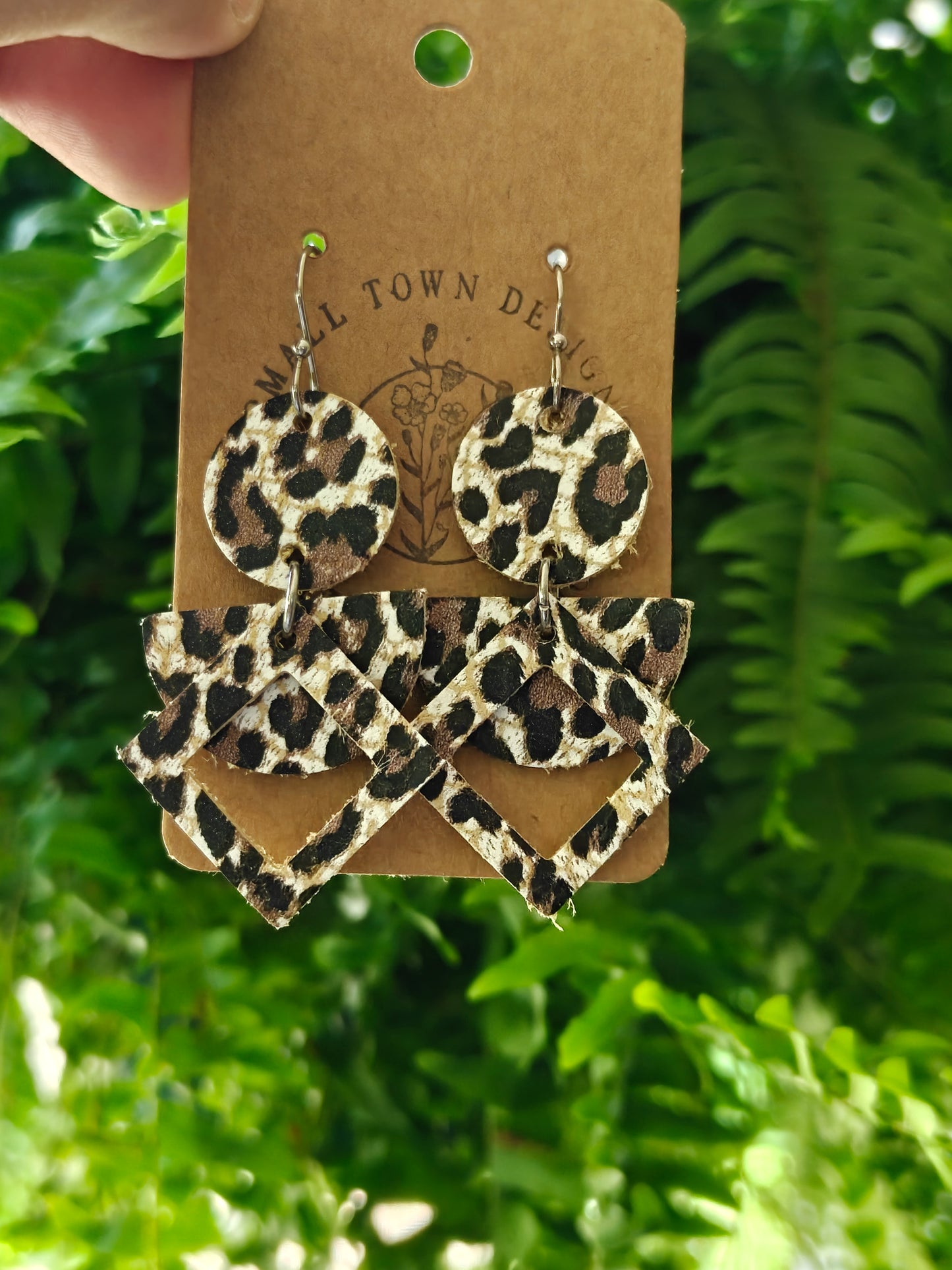 Abstract Leopard Dangles