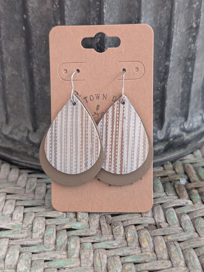 Neutral Striped Teardrops