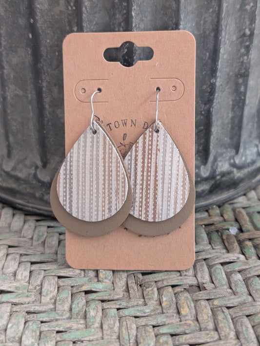 Neutral Striped Teardrops