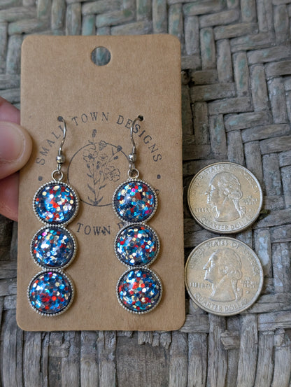 Patriotic Glitter Trios