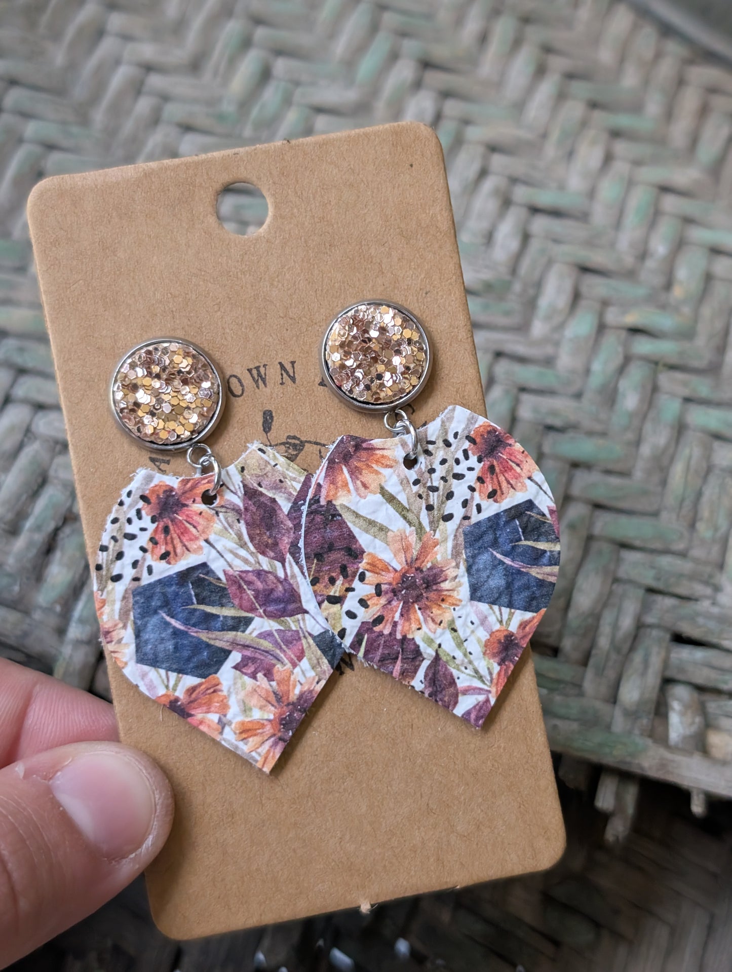 Fall Boho Floral Dangles