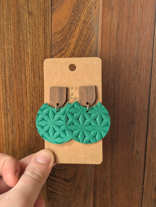 Embossed Green Drops