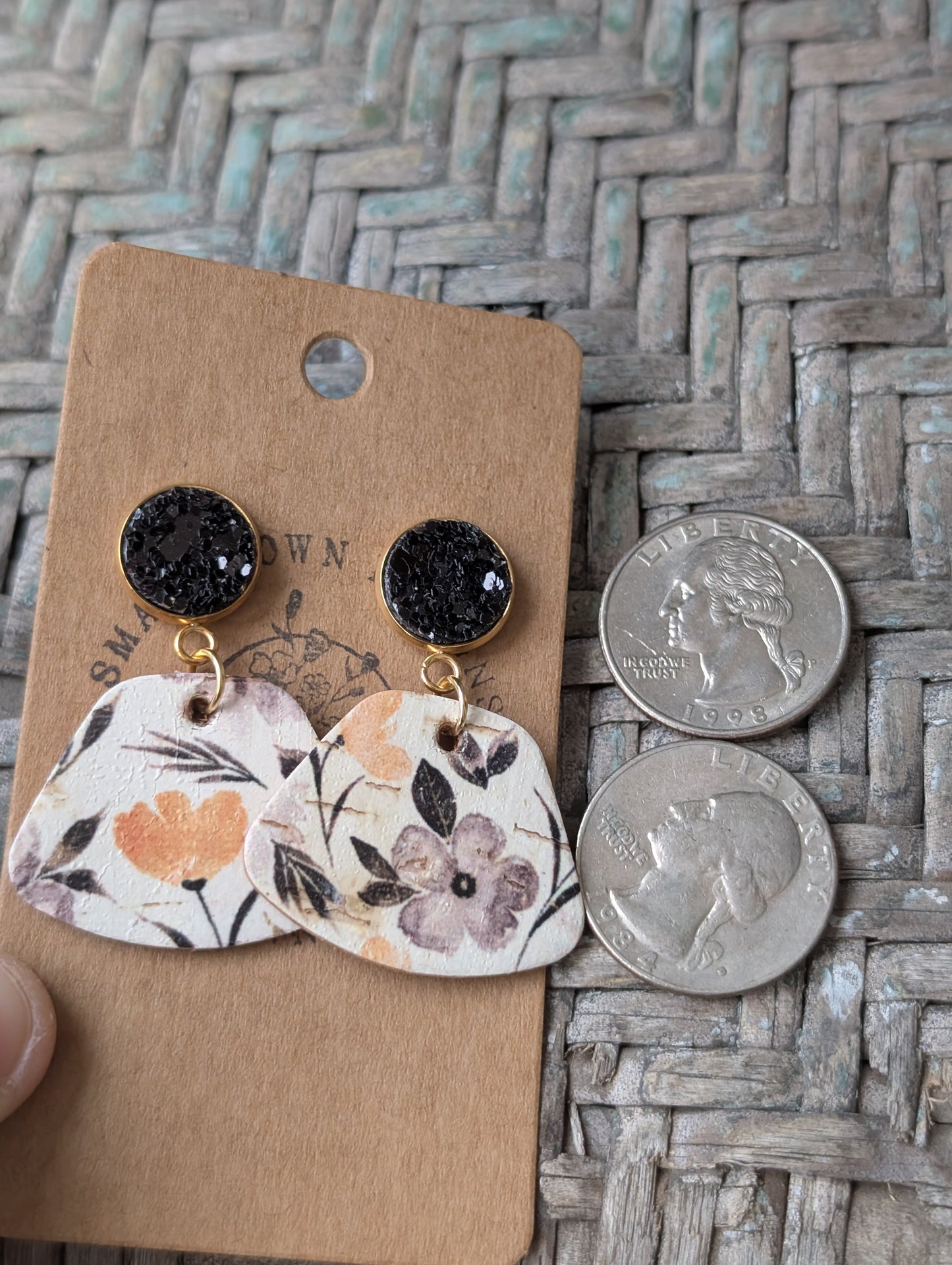 Yellow & Black Floral Drops