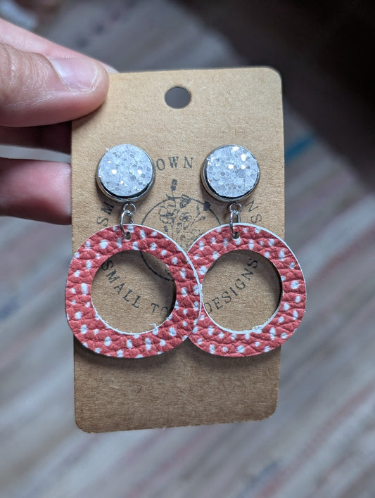 Orange polka dot circles