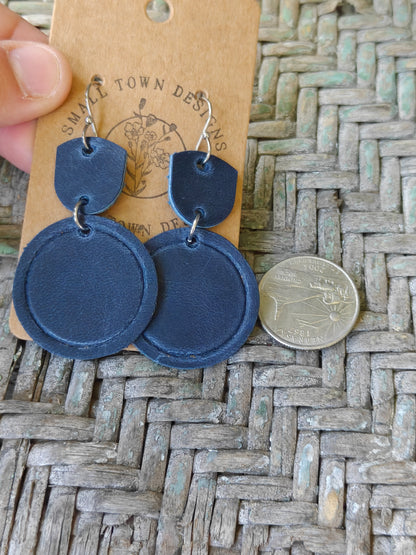 Navy Embossed Circles