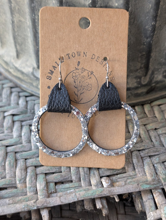 Silver Glitter Loops
