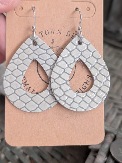 Embossed Gray Teardrops