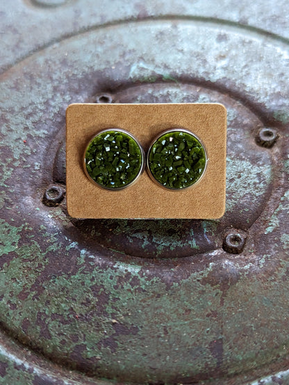 Olive Green Studs