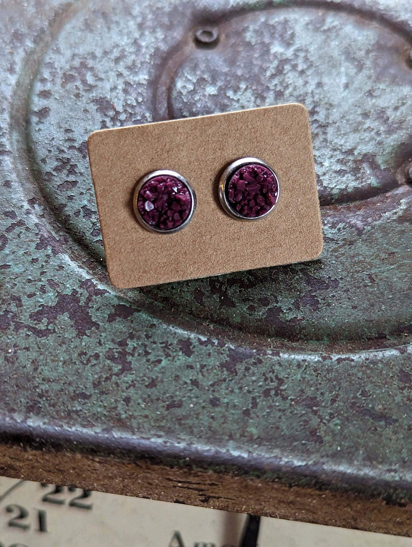 Maroon Studs