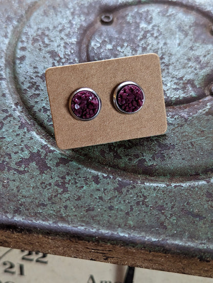 Maroon Studs