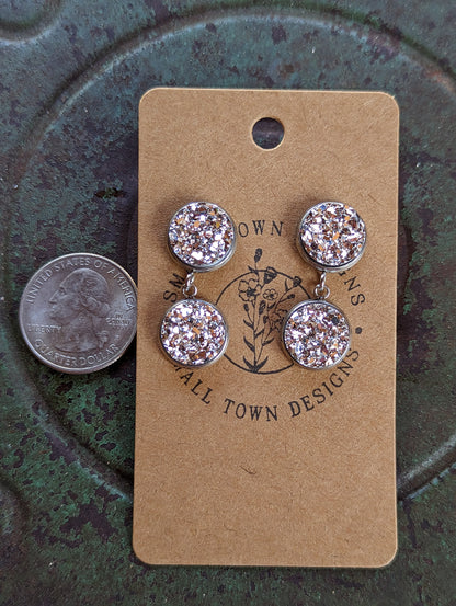 Metallic Silver Dangles