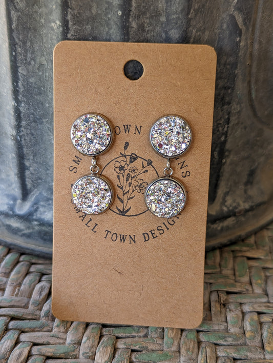 Metallic Silver Dangles