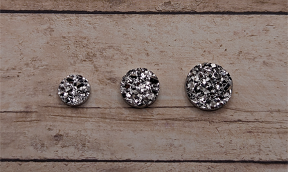 Neon Yellow Glitter Studs